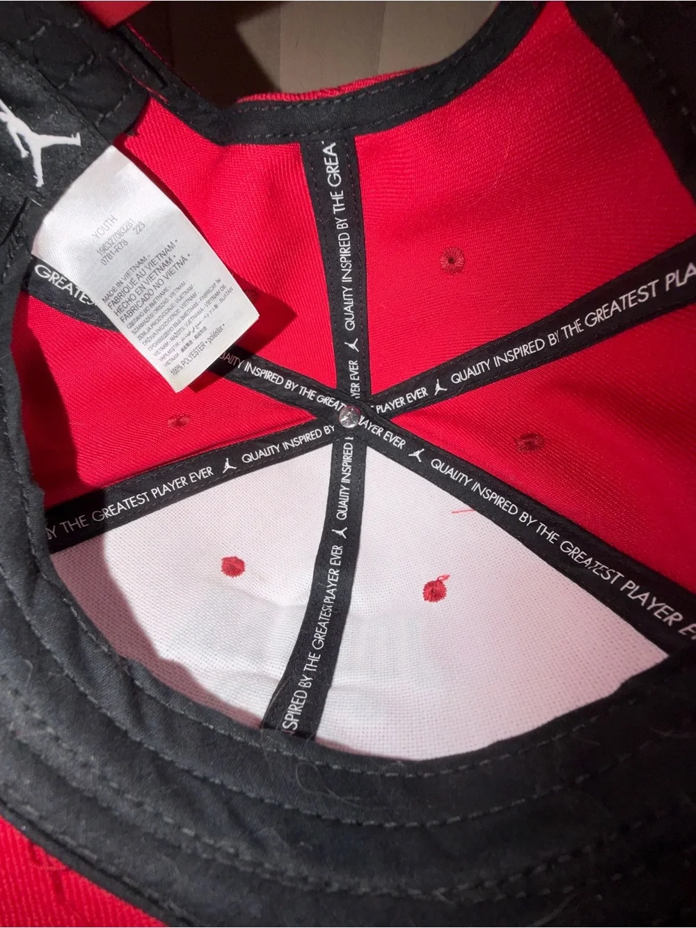 Jordan Red and Black 23 Embroidered Cap